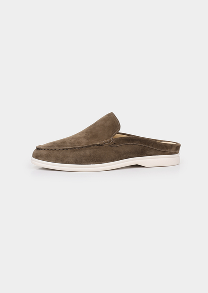 Olive Marina Suede Slipper | Apuro
