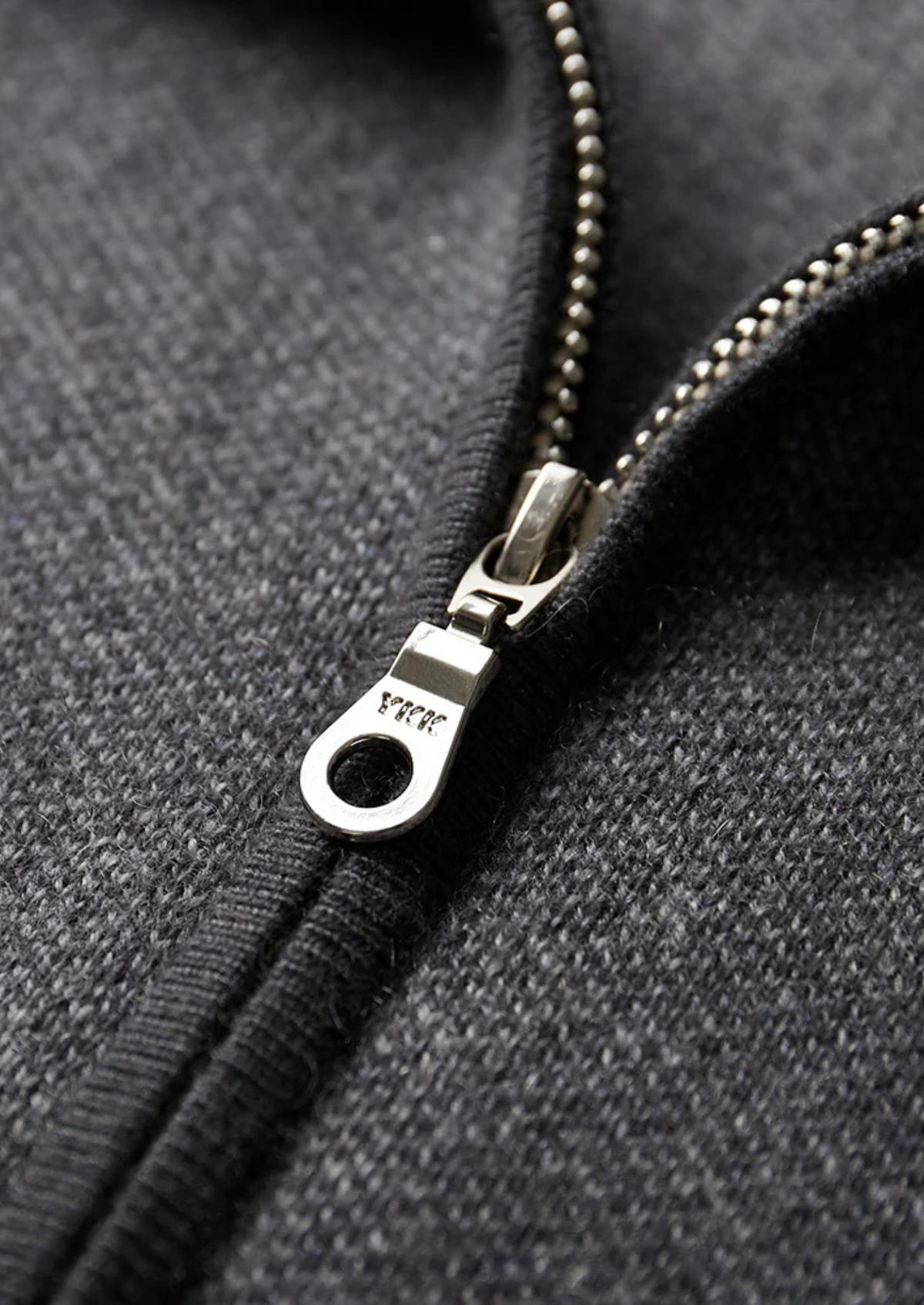 Premium Cashmere Jacquard Zip Cardigan | Apuro