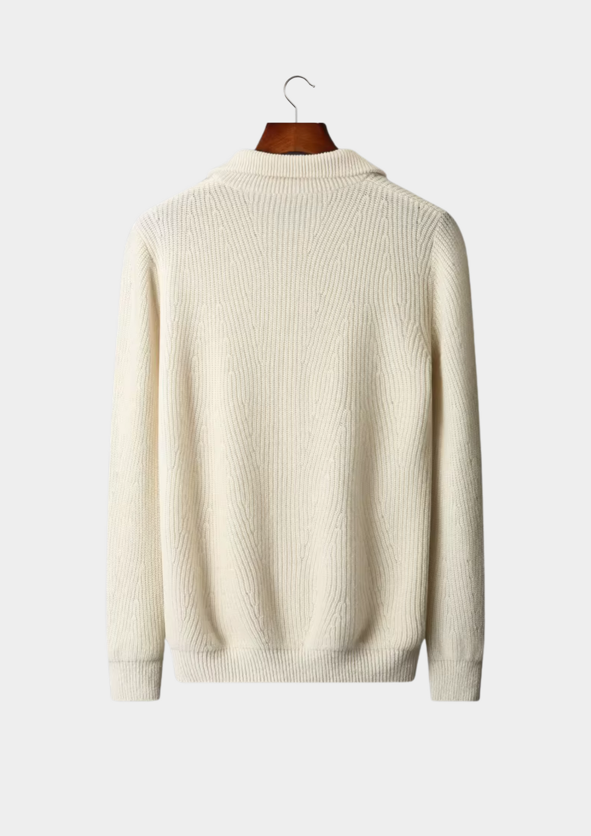 Pure Extra-Fine Merino Wool Ribbed Half-Zip | Apuro