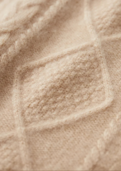 Pure Extra-Fine Merino Wool Jacquard Mockneck | Apuro