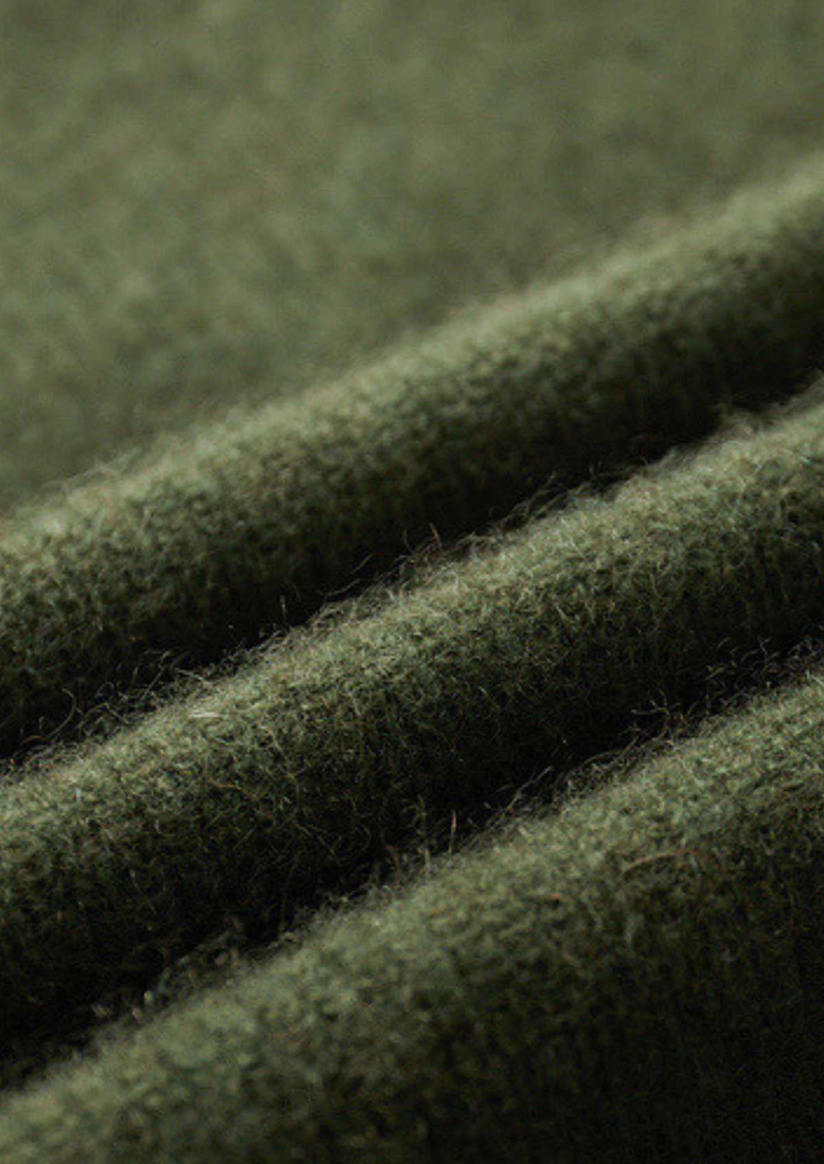 Pure Cashmere Olive Ribbed Half Zip | Apuro