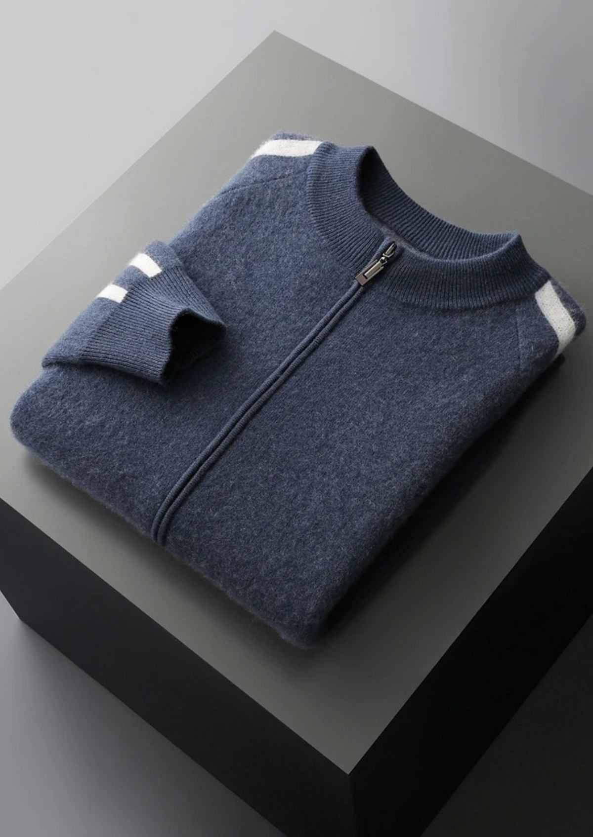 Pure Extra-Fine Merino Wool Striped Cardigan | Apuro