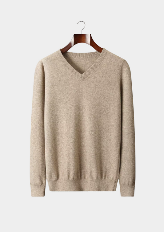 Pure Extra-Fine Merino Wool Classic V-Neck Sweater | Apuro
