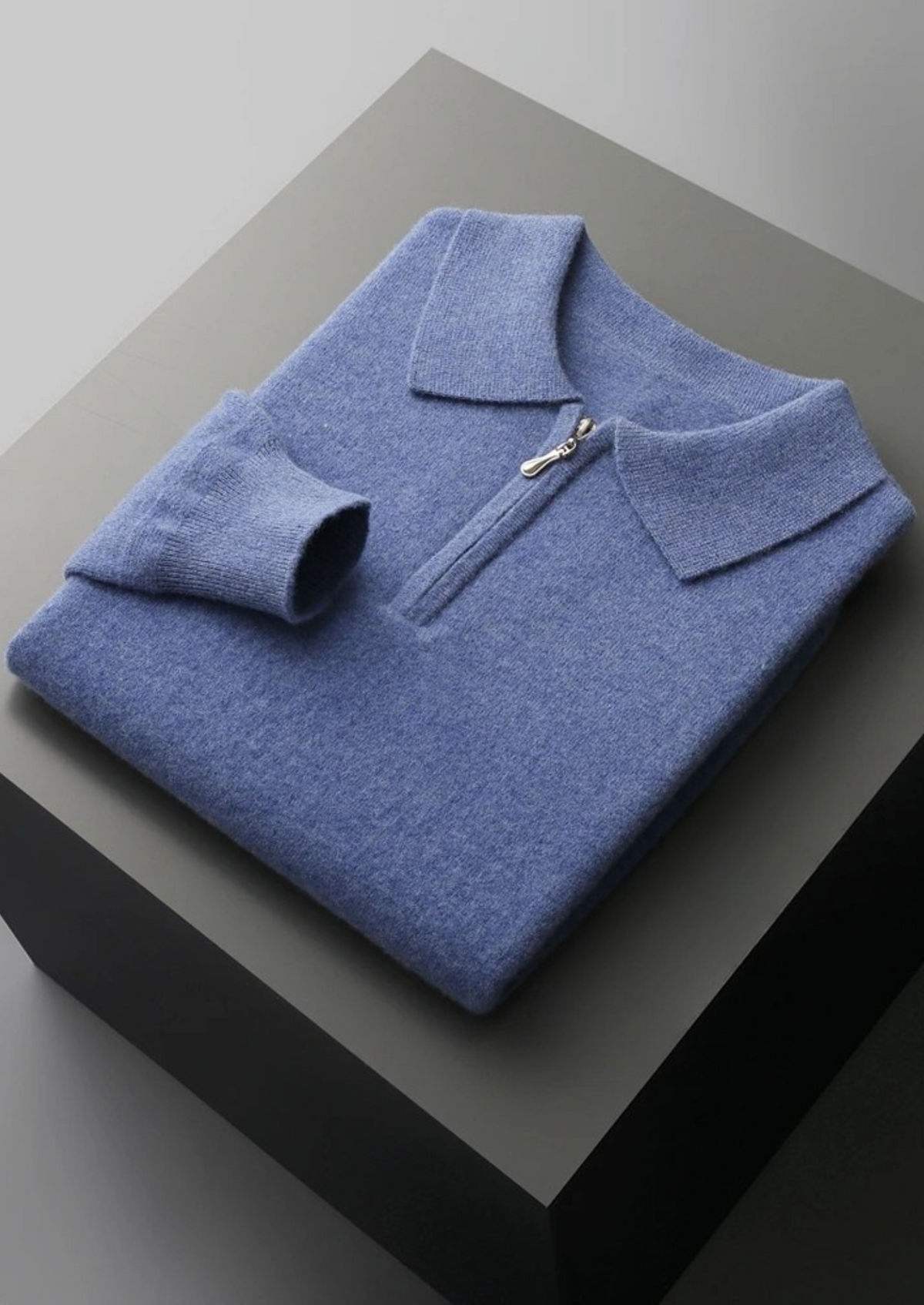 Pure Extra-Fine Merino Wool Half Zip Polo | Apuro