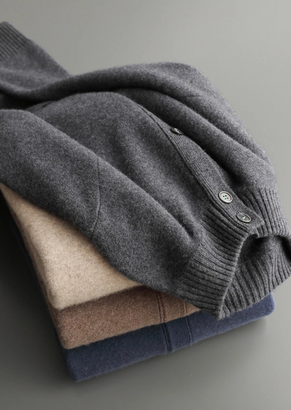 Premium Cashmere Button Cardigan | Apuro