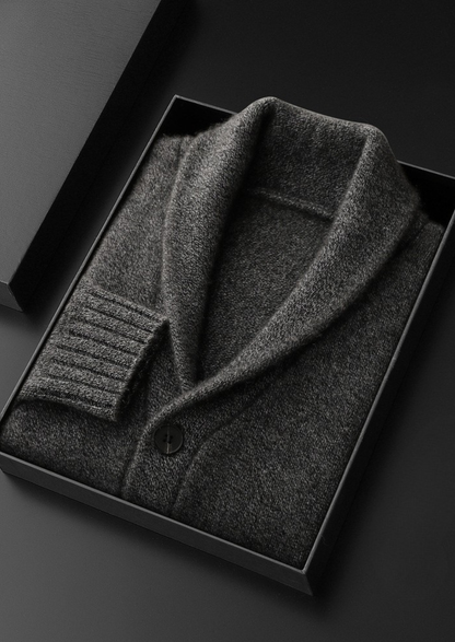 Pure Cashmere Shawl Collar Cardigan | Apuro