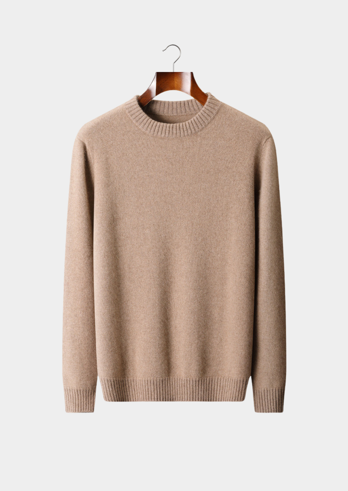 Pure Cashmere Beige Essential Crewneck | Apuro