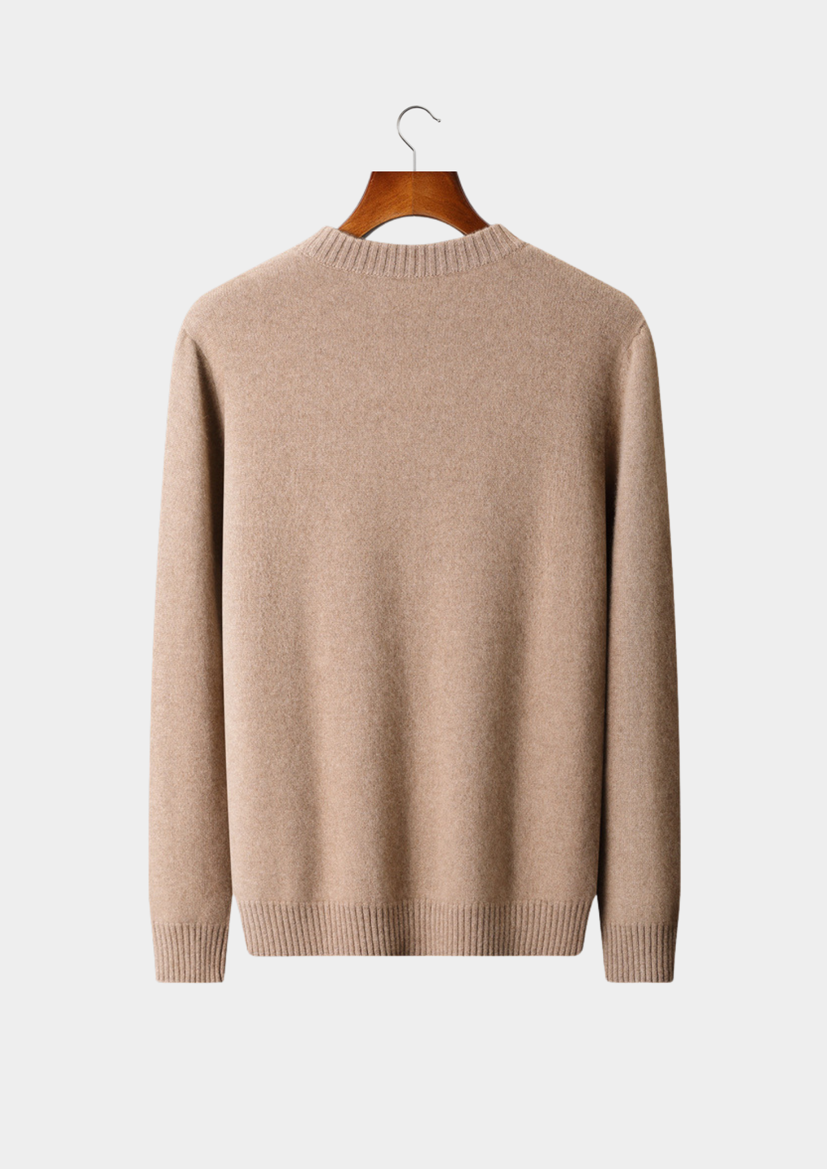 Pure Cashmere Beige Essential Crewneck | Apuro