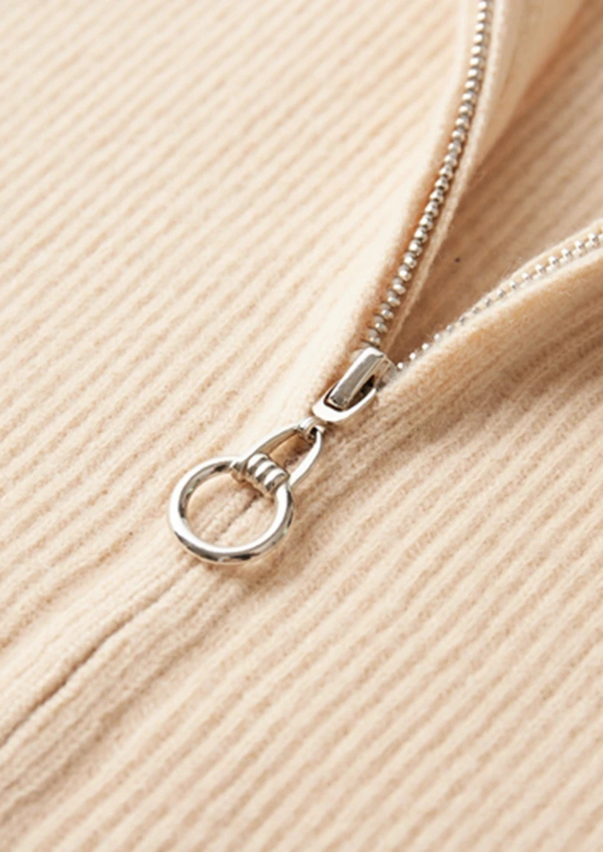 Pure Extra-Fine Merino Wool Ribbed Zip Cardigan | Apuro