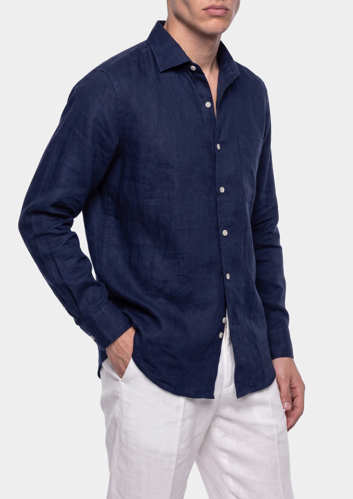 Amalfi Coastal Shirt - Navy Blue | Apuro