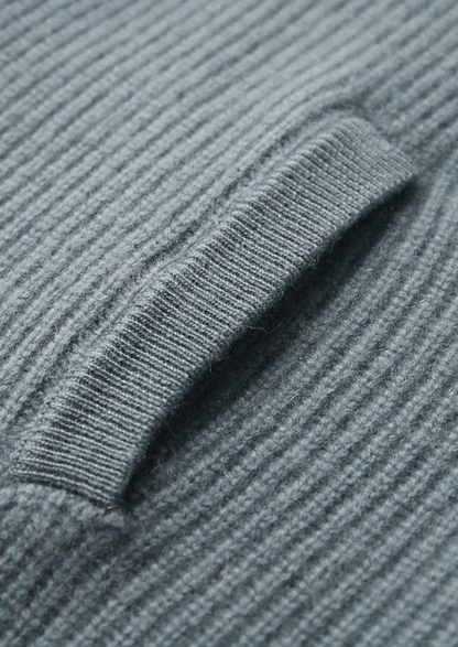 Premium Cashmere Ribbed Cardigan | Apuro