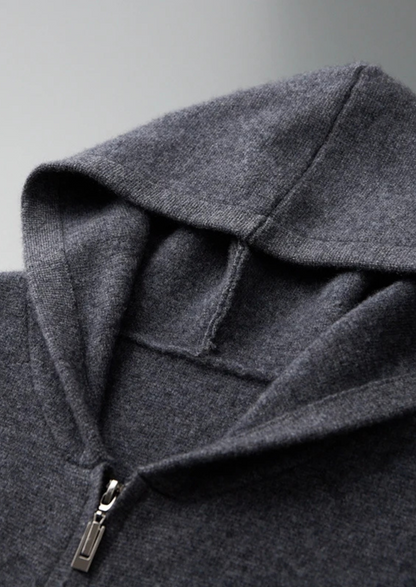 Premium Cashmere Zipper Hoodie | Apuro