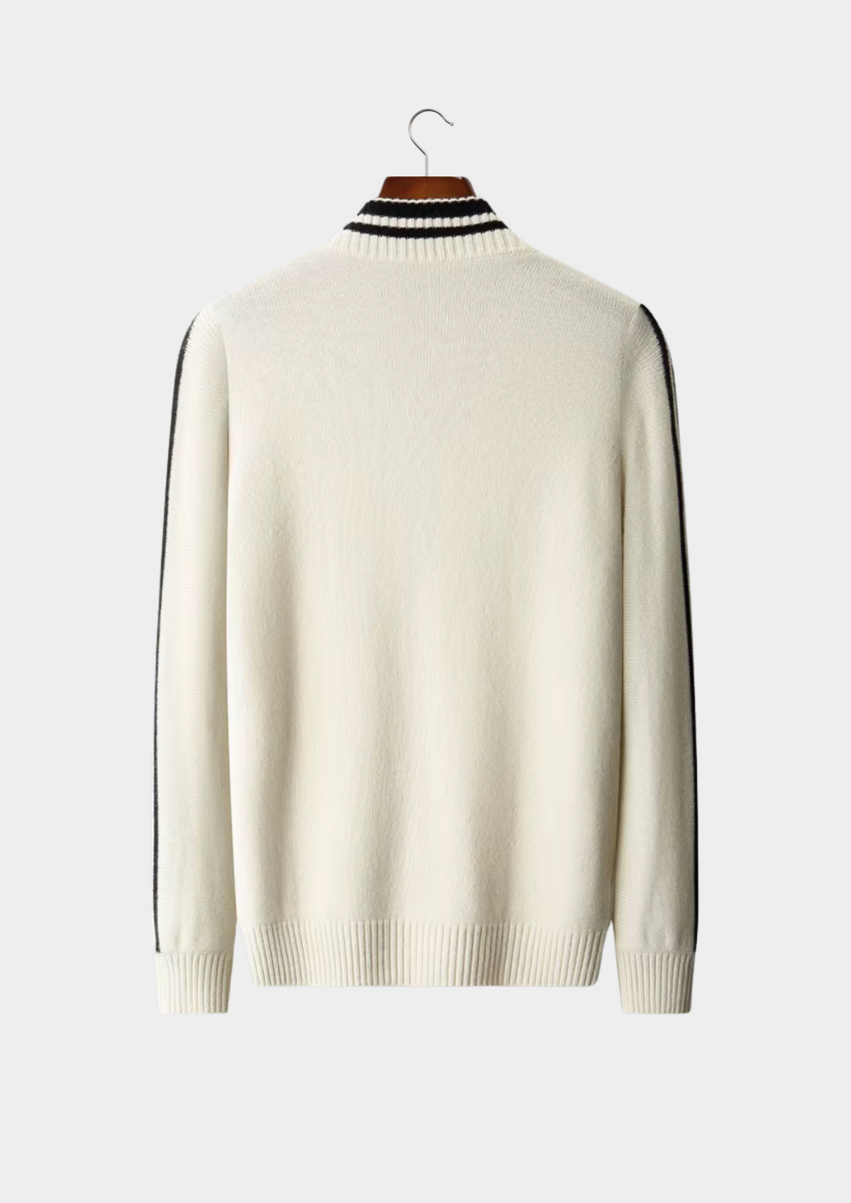 Pure Extra-Fine Merino Wool Two Tone Zip Cardigan | Apuro