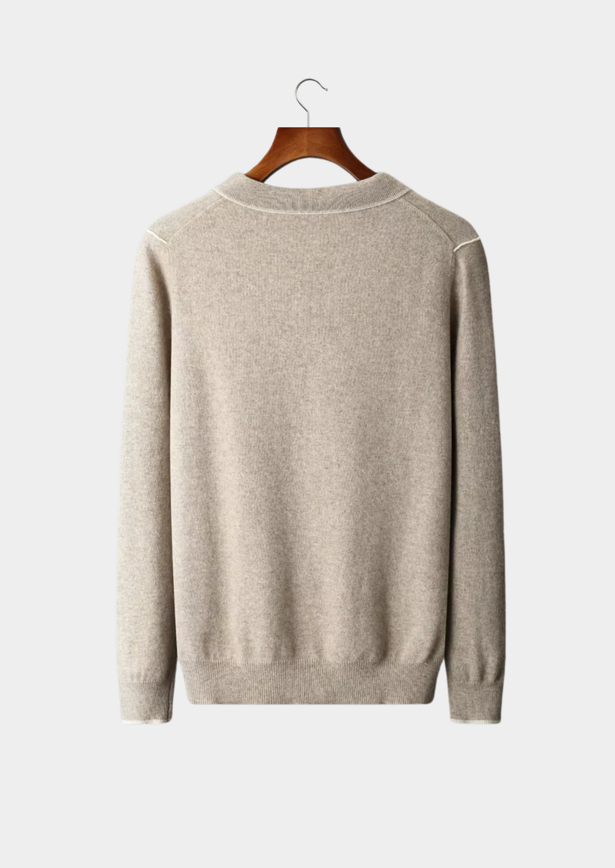 Premium Cashmere Two Tone Button Polo | Apuro