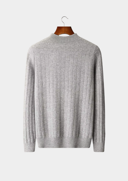 Pure Extra-Fine Merino Wool Textured Mockneck | Apuro