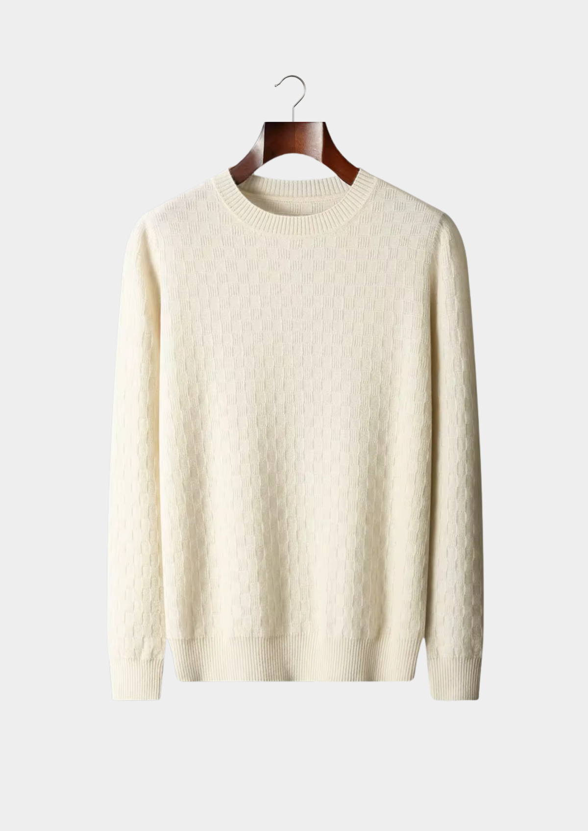 Premium Cashmere Textured Crewneck | Apuro