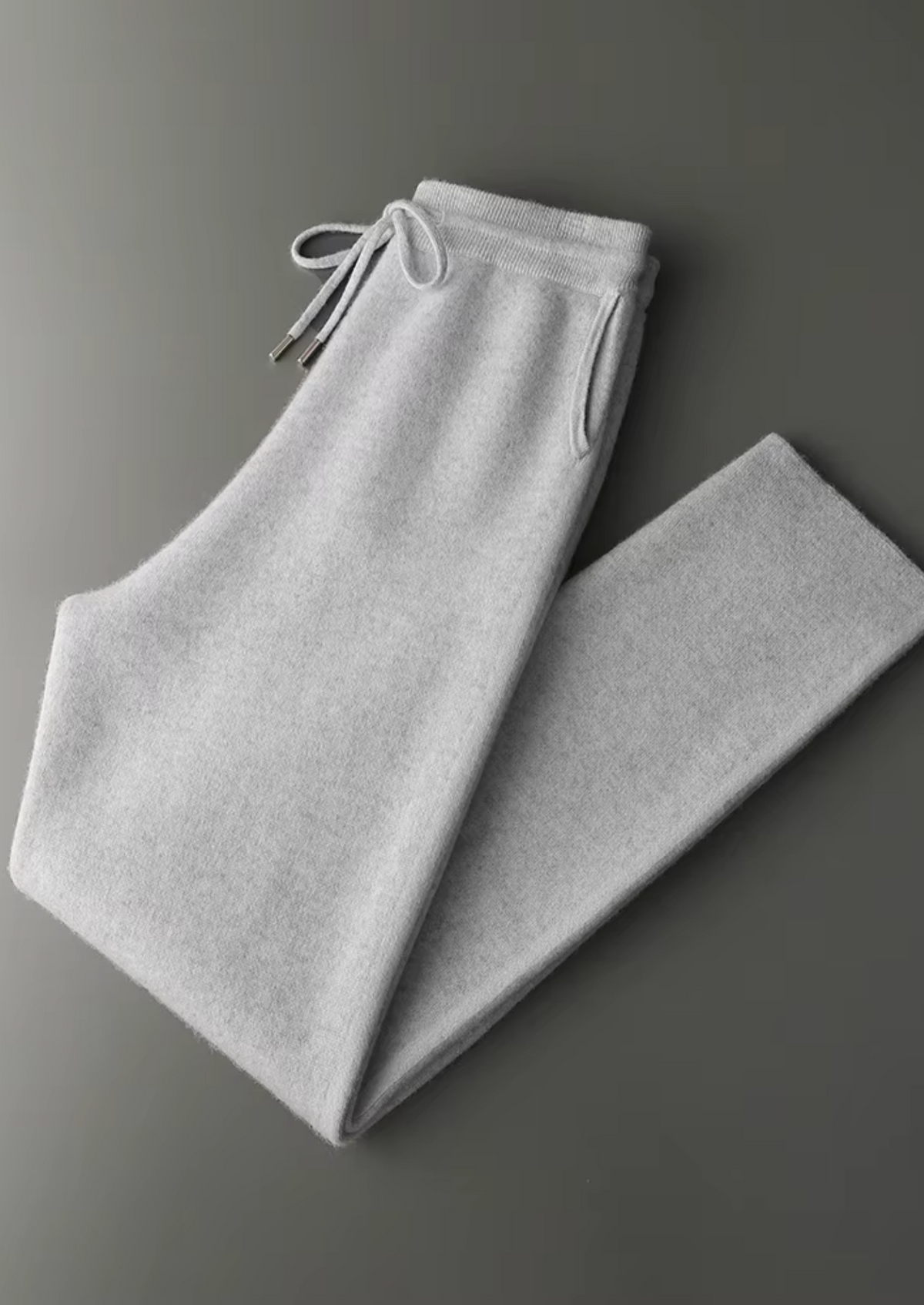 Premium Cashmere Light Gray Milano Leisure Set | Apuro