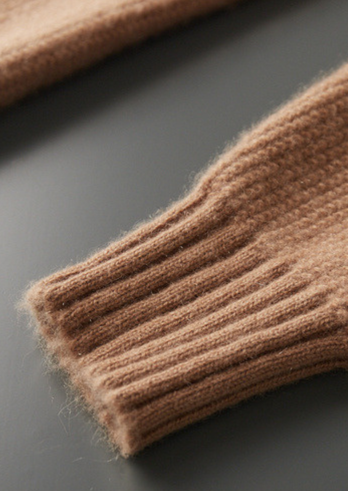 Pure Cashmere Mustard Ribbed Zip Cardigan | Apuro