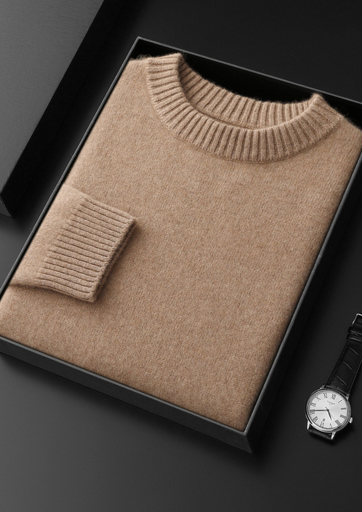 Pure Cashmere Beige Essential Crewneck | Apuro