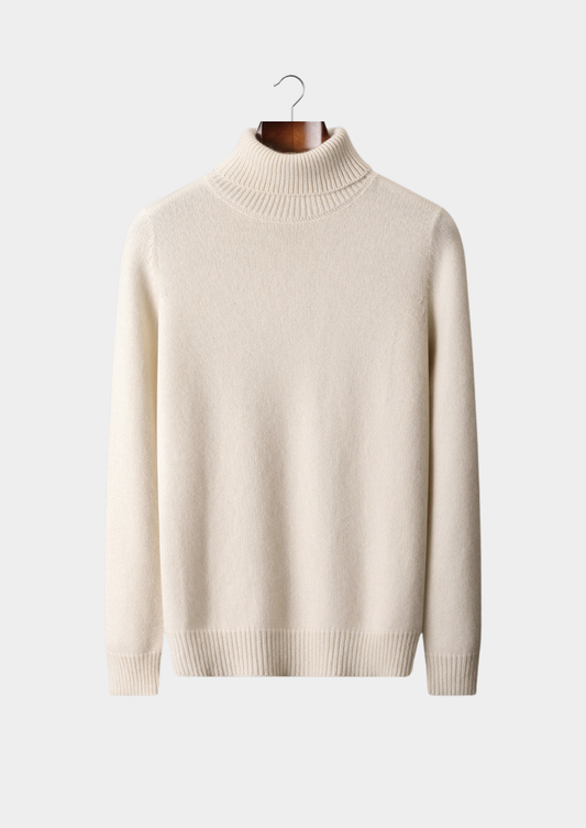 Pure Cashmere Ivory Essential Rollneck | Apuro