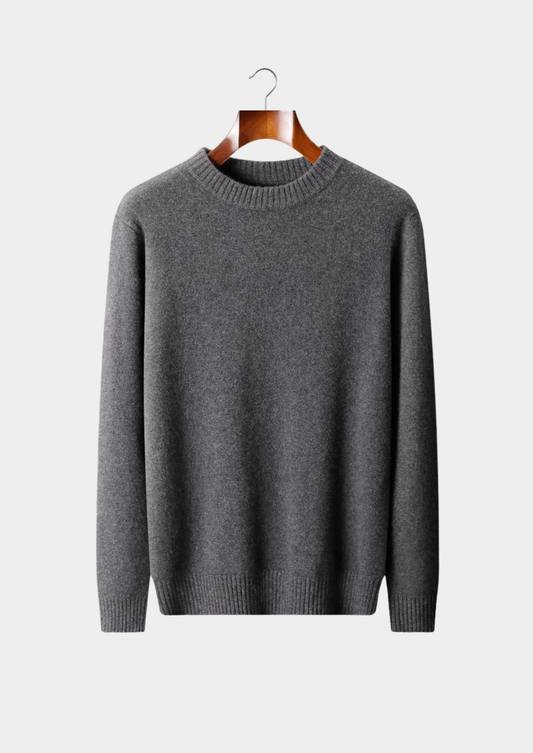 Pure Cashmere Dark Gray Essential Crewneck | Apuro