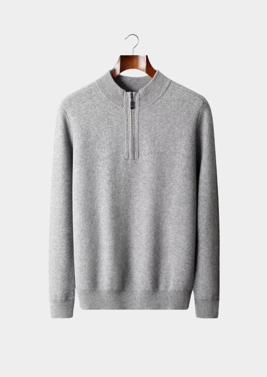 Premium Cashmere Essential Half-Zip Sweater | Apuro