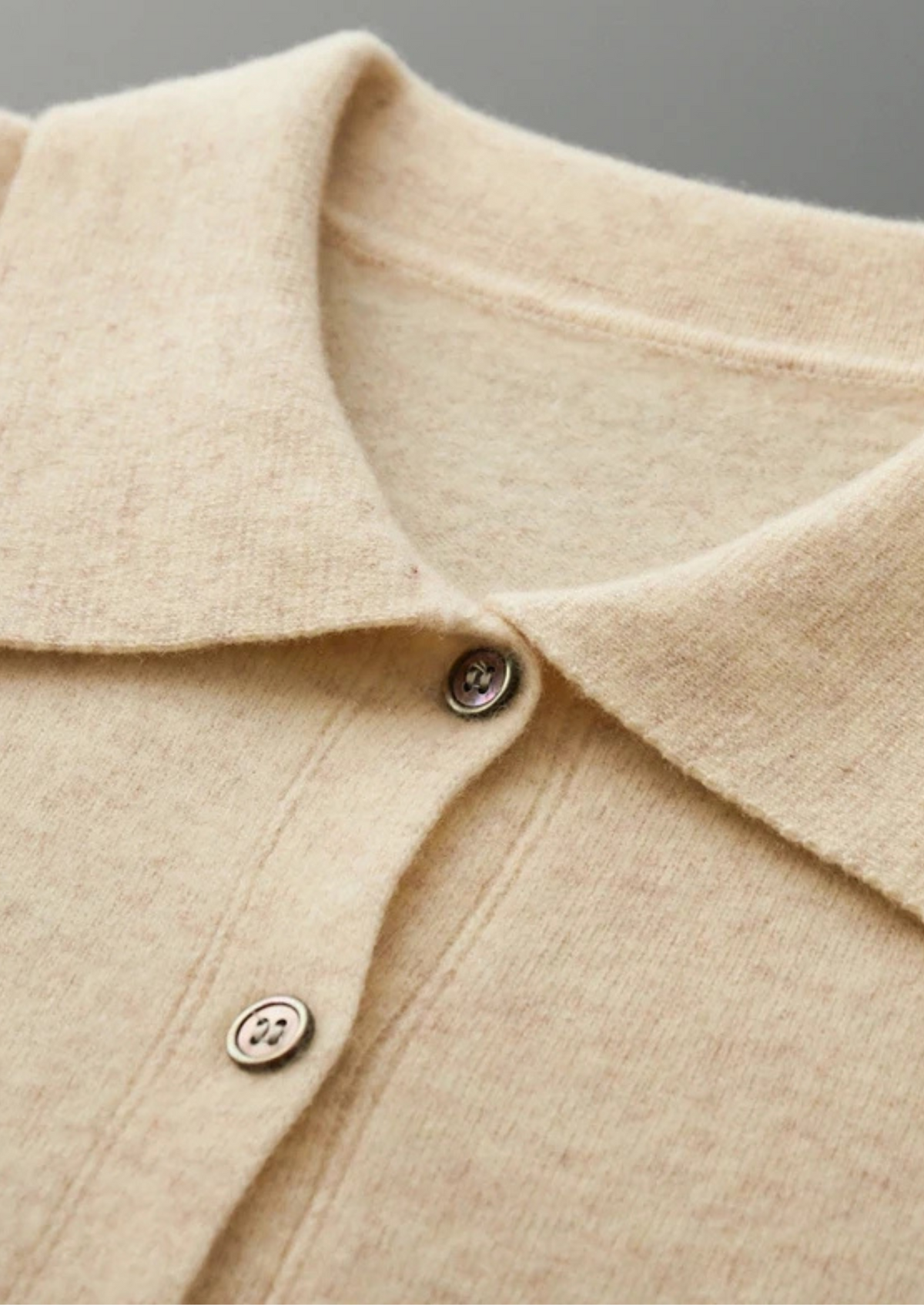 Pure Extra-Fine Merino Wool Polo Cardigan | Apuro