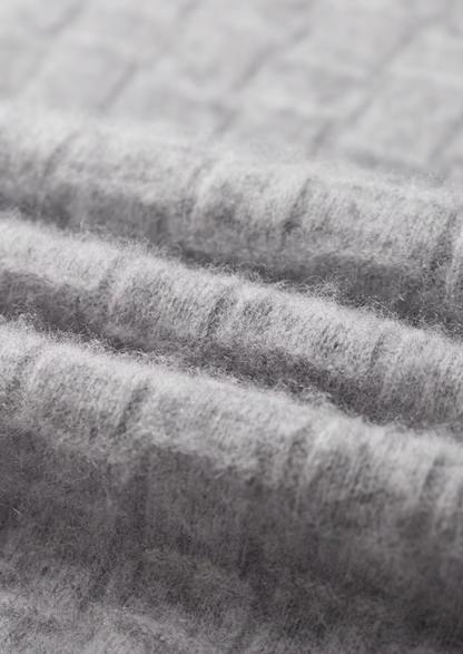 Pure Extra-Fine Merino Wool Textured Mockneck | Apuro