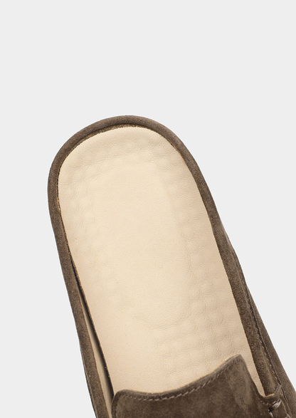 Olive Marina Suede Slipper | Apuro