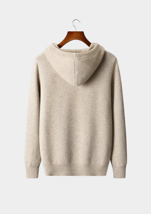 Pure Extra-Fine Merino Wool Button Hoodie | Apuro
