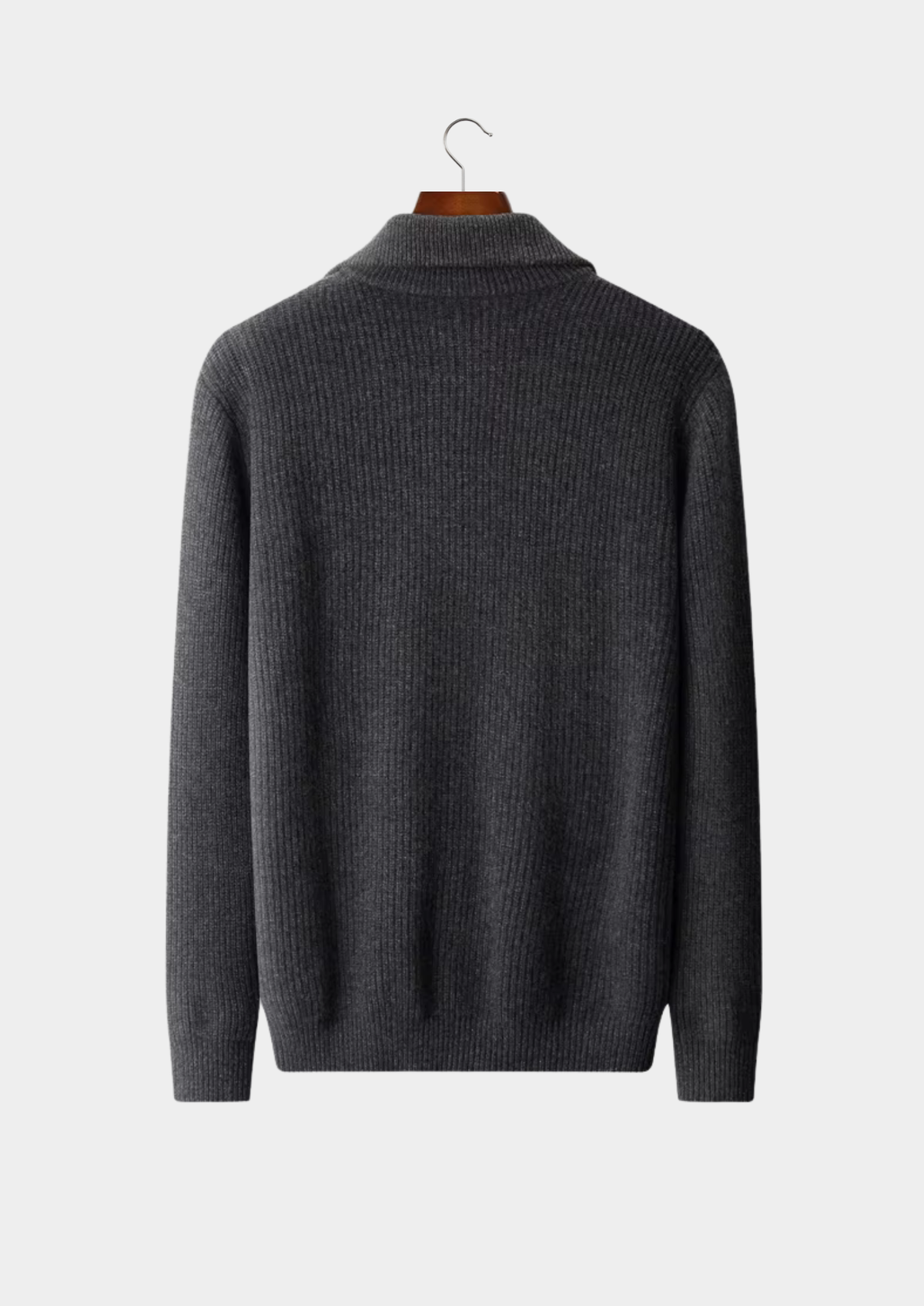 Pure Extra-Fine Merino Wool Funnel Neck Dual Zip Cardigan | Apuro