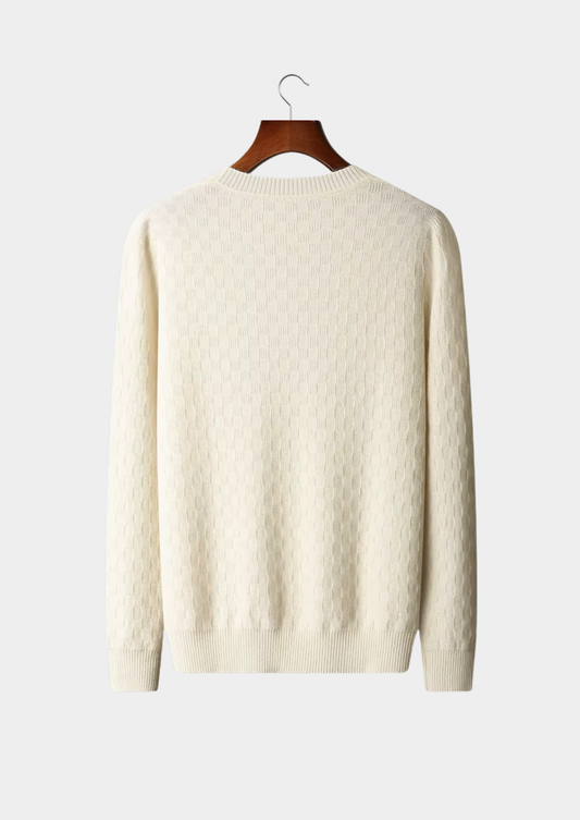 Premium Cashmere Textured Crewneck | Apuro