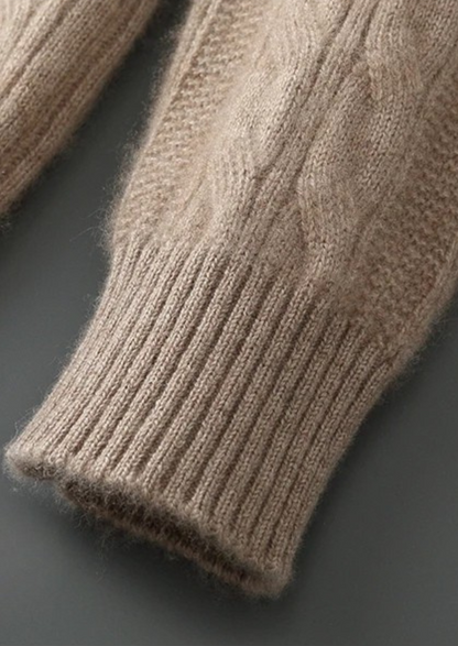 Pure Extra-Fine Merino Wool Cable Crewneck | Apuro