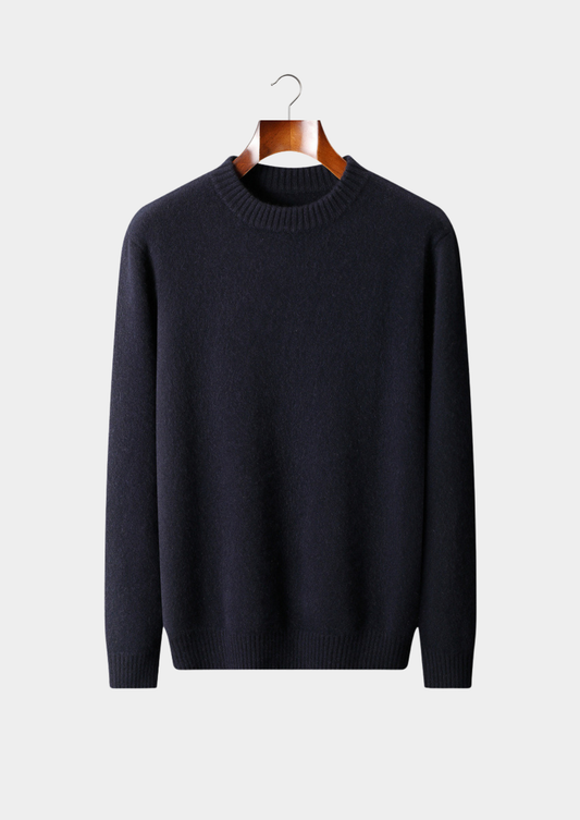 Pure Cashmere Navy Blue Essential Crewneck | Apuro