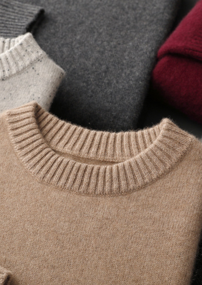 Pure Cashmere Burgundy Essential Crewneck | Apuro