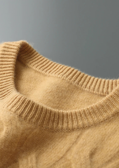 Premium Cashmere Cable Crewneck | Apuro