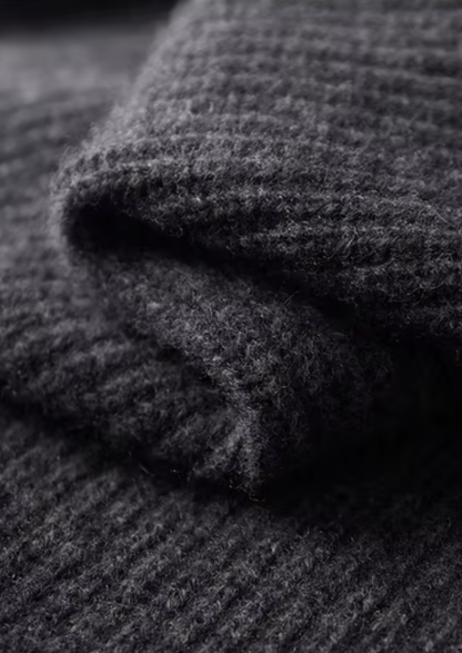Pure Extra-Fine Merino Wool Funnel Neck Dual Zip Cardigan | Apuro