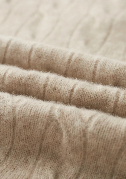 Pure Extra-Fine Merino Wool Cable Half Zip | Apuro