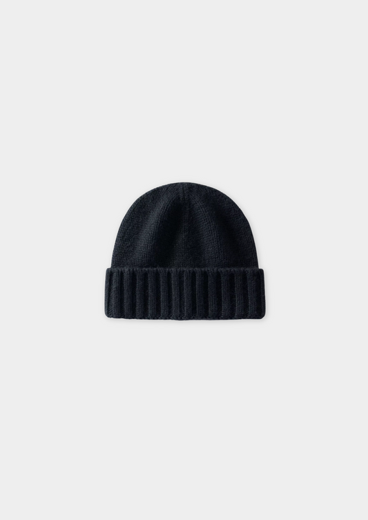 Black Cashmere Wintertime Beanie | Apuro