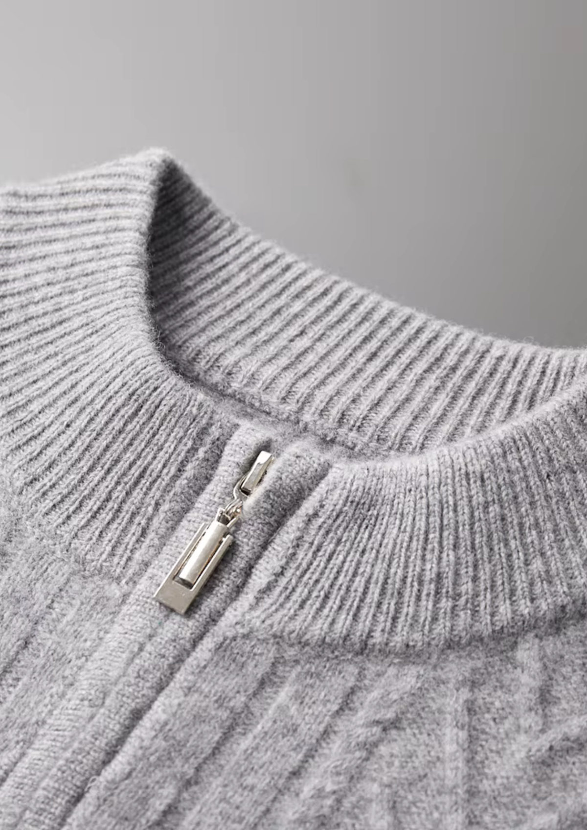 Pure Extra-Fine Merino Wool Patterned Zip Cardigan | Apuro