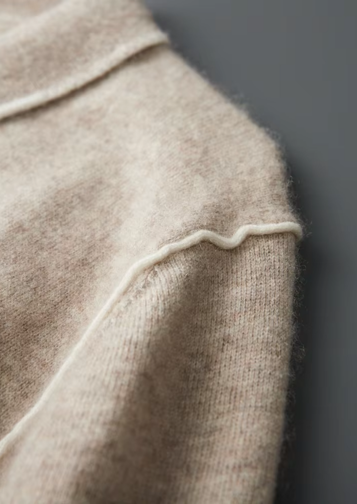 Premium Cashmere Two Tone Button Polo | Apuro