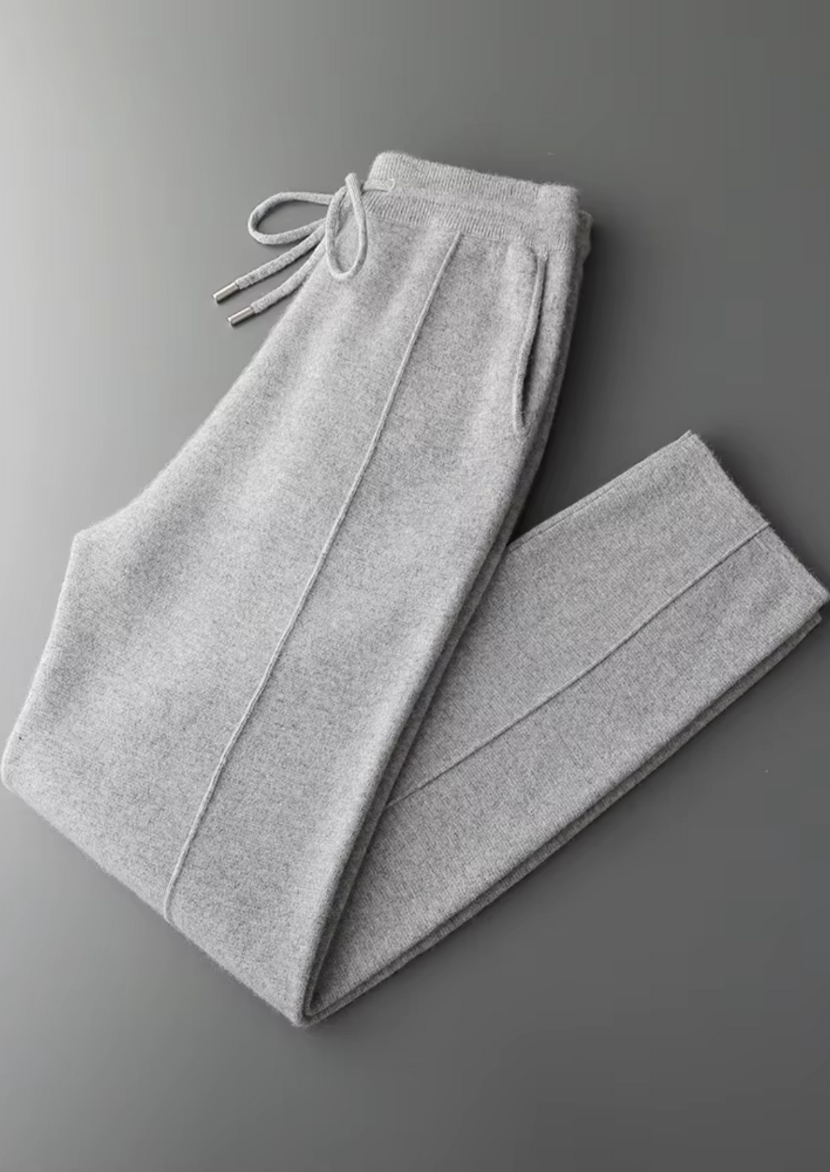 Pure Extra-Fine Merino Wool Light Gray Falconi Set | Apuro