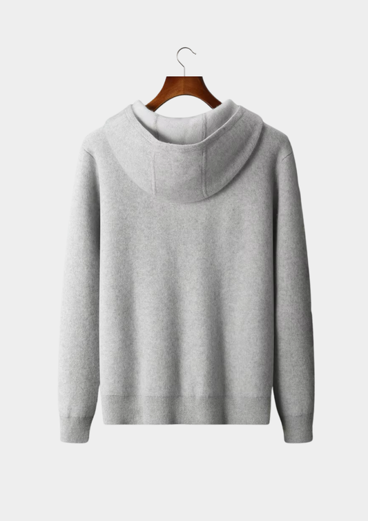 Premium Cashmere Two Tone Zipper Hoodie | Apuro