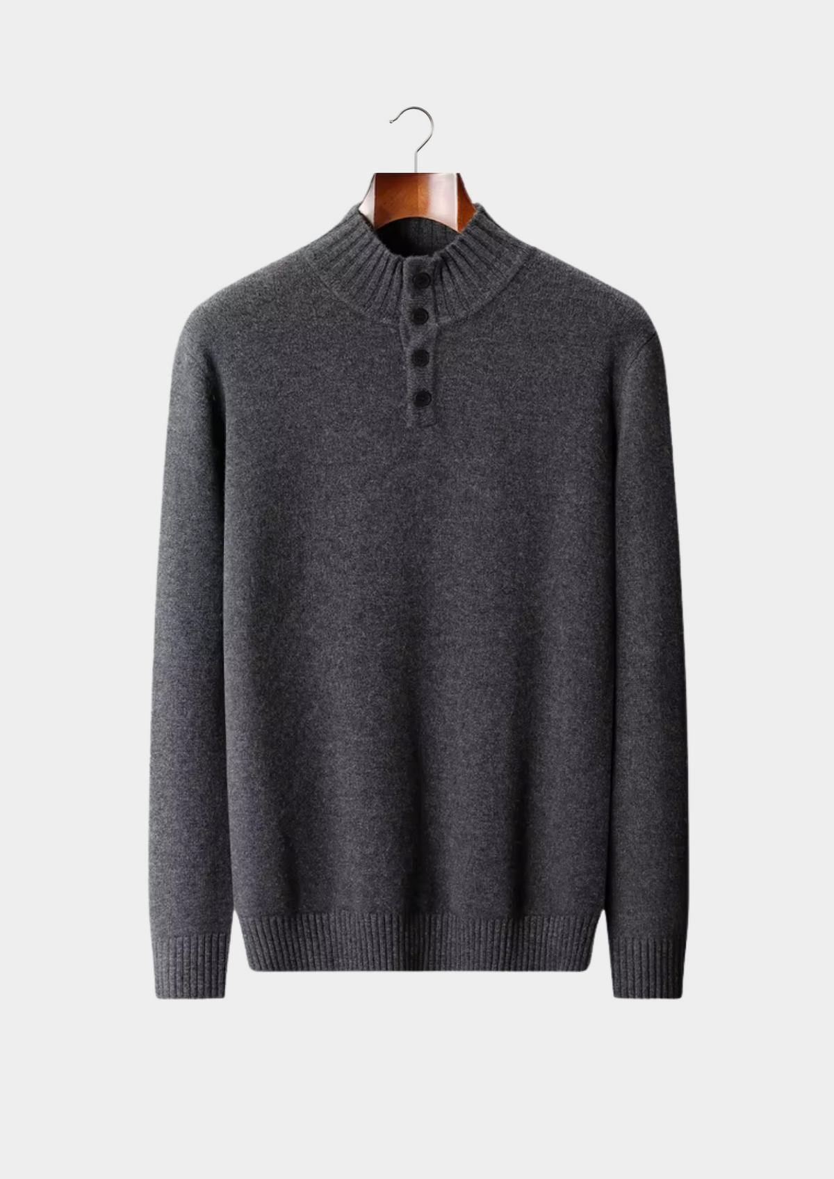 Pure Extra-Fine Merino Wool Classic Button Sweater | Apuro