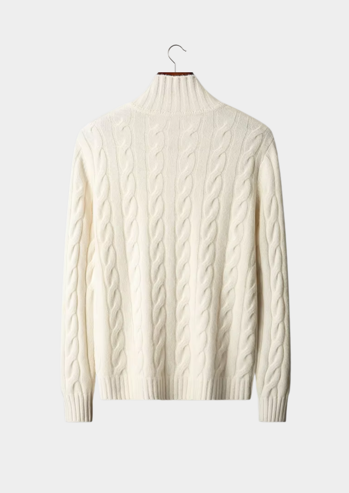 Pure Extra-Fine Merino Wool Dual-Zip Cable Cardigan | Apuro