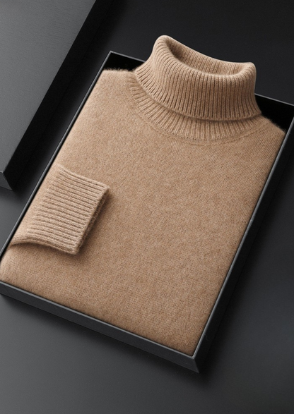 Pure Cashmere Beige Essential Rollneck | Apuro