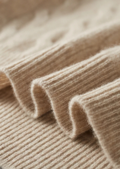 Pure Extra-Fine Merino Wool Cable Half Zip | Apuro