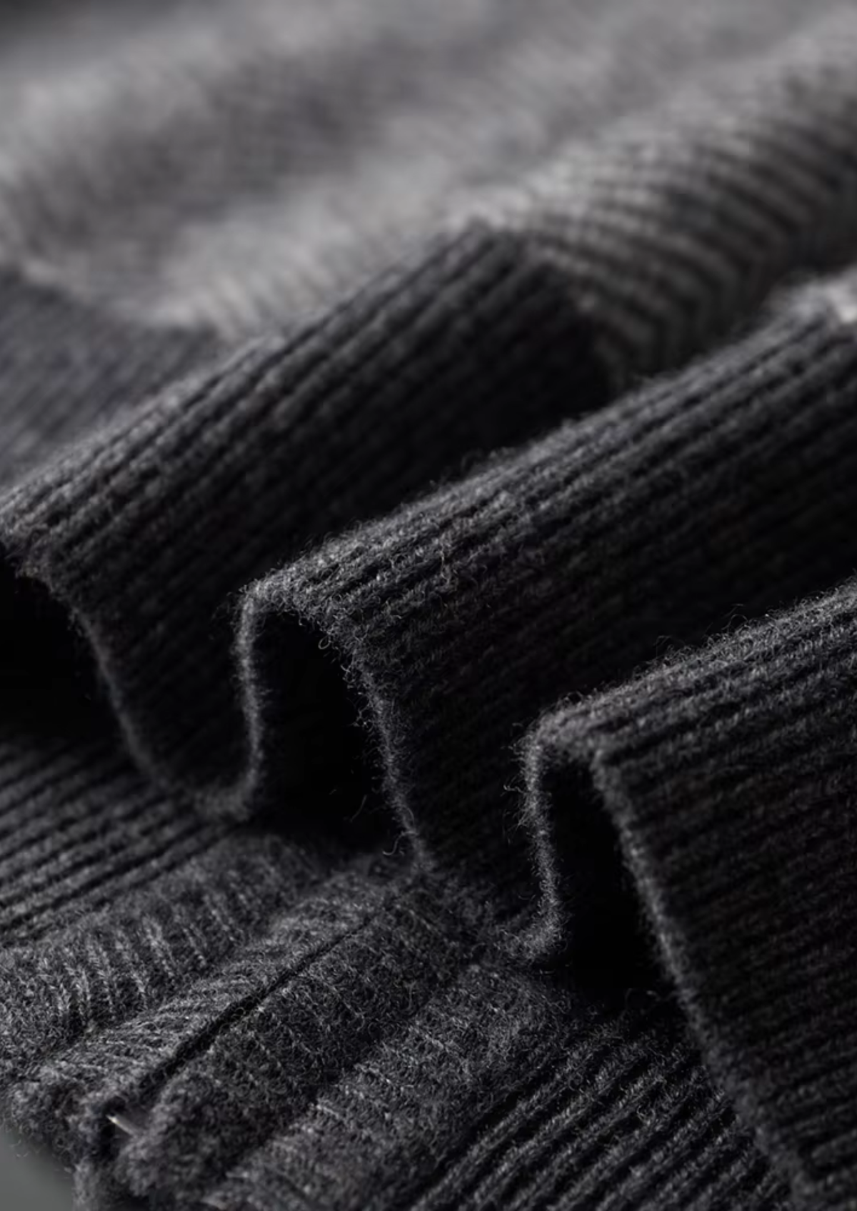 Pure Extra-Fine Merino Wool Gray Herringbone Set | Apuro