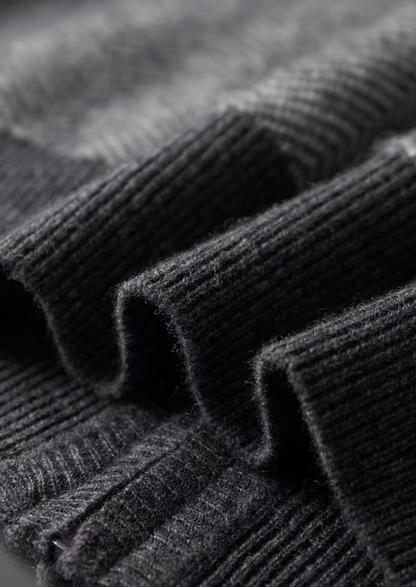 Pure Extra-Fine Merino Wool Gray Herringbone Set | Apuro