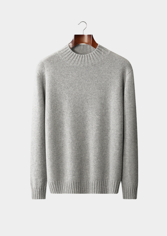Pure Cashmere Mockneck Sweater | Apuro